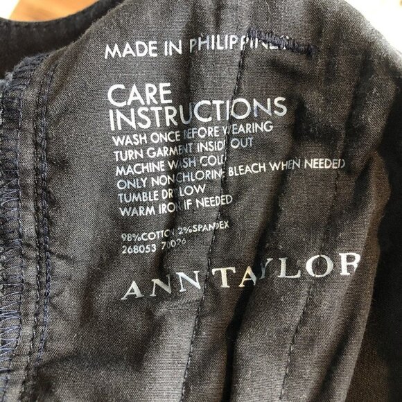 Ann Taylor Dark Wash Skinny Jeans Ankle Zip 4 - Picture 8 of 10